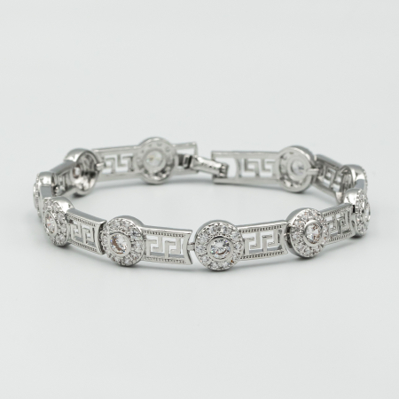 BRĂȚĂRI - Brățară Spectaculoasă Placată Cu Aur Alb Versus