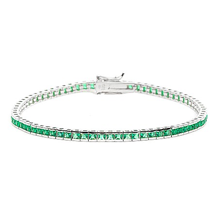 BRĂȚĂRI TENNIS - Brățară Tennis ARGINT 925 Rodiat Cu Cristale Zirconia