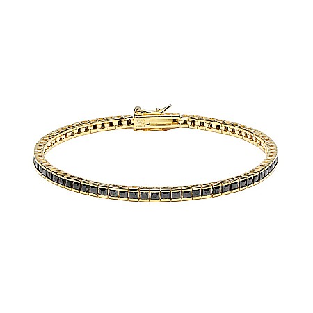 BRĂȚĂRI ARGINT - Brățară Tennis Gold Din Argint Briliant
