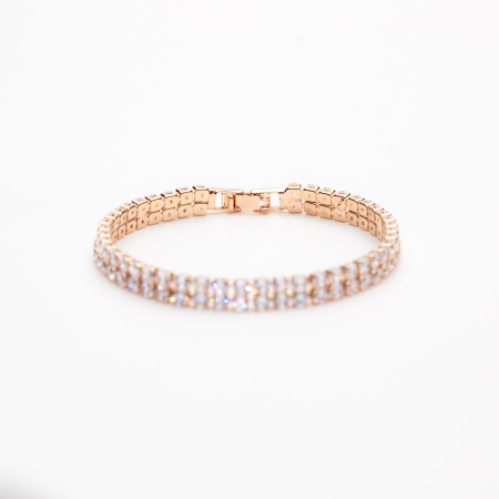 Brățară Tennis Dublă Placată Cu Aur Gold-Rose [1]