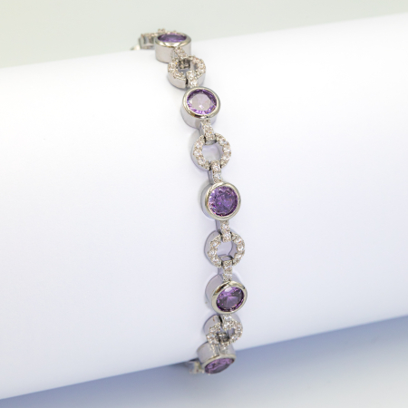 BRĂȚĂRI - Brățară Tennis În Două Tonuri Purple Shine