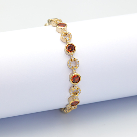 BRĂȚĂRI - Brățară Tennis În Două Tonuri Ruby Red