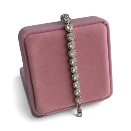 NOUTĂȚI - Brățară Tennis Silver Heart