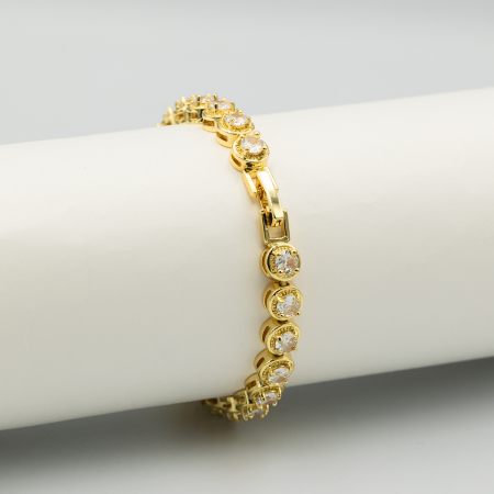 Brățară Tennis Spectaculoasă Placată Cu Aur Galben [1]