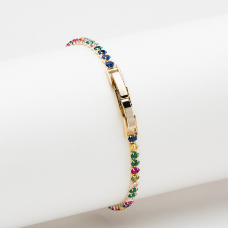 Brățară Tennis Strălucitoare Cu Cristale Multicolore [1]