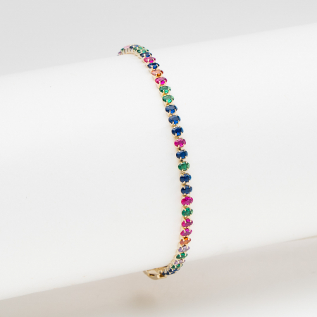 BRĂȚĂRI TENNIS - Brățară Tennis Strălucitoare Cu Cristale Multicolore