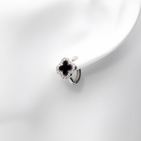 TOATE PRODUSELE - Cercei Alhambra Negri Cu Cristale Zirconia