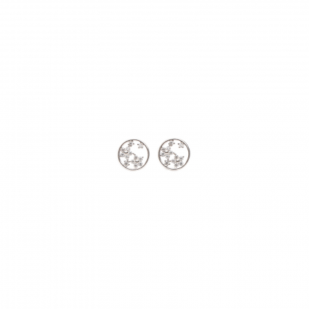 CERCEI - Cercei Argint Diamond Flowers