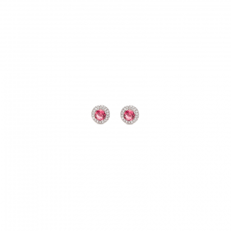CERCEI - Cercei Argint Princess Fucsia