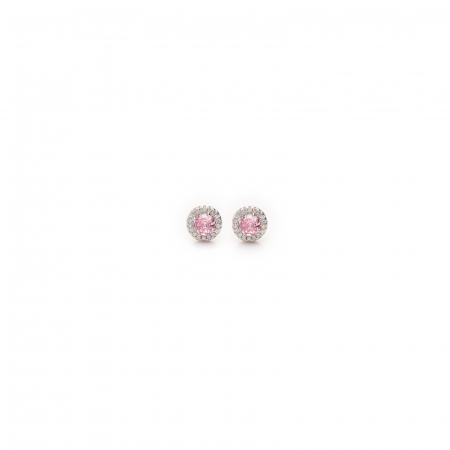 CERCEI - Cercei Argint Princess Pink