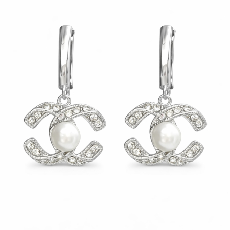 TOATE PRODUSELE - Cercei Argintii Cu Perlă Și Cristale Chance