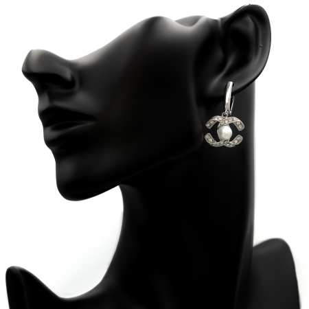 CERCEI - Cercei Argintii Cu Perlă Și Cristale Chance