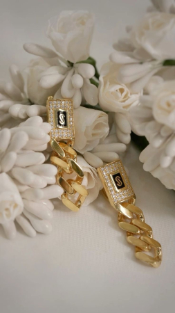 Cercei Aurii În Stil Monaco [1]