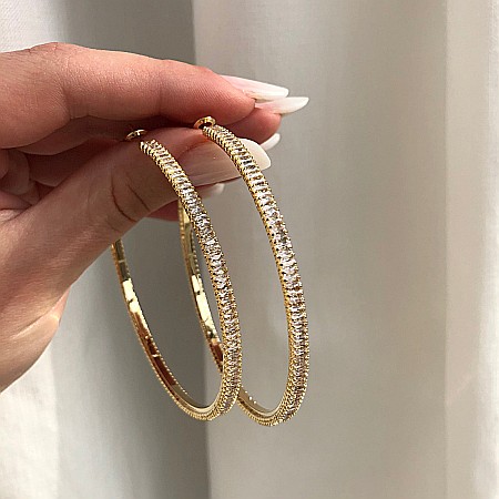 BIJUTERII - Cercei Creole Aurii-ELC207