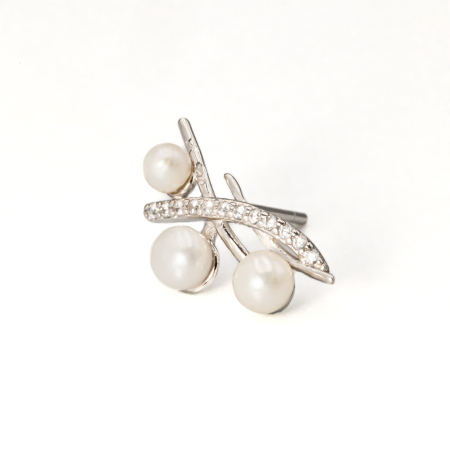 Cercei Din Argint Strălucitori Cu Perlă Amedeea [1]