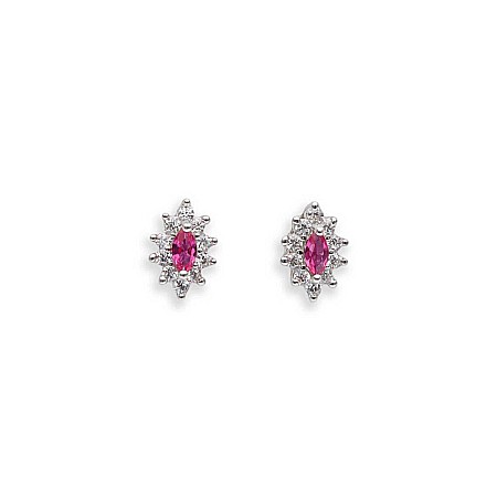 CERCEI - Cercei Argint Pink Princess