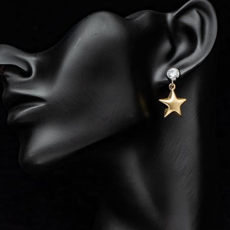 CERCEI - Cercei Placați Cu Aur Star
