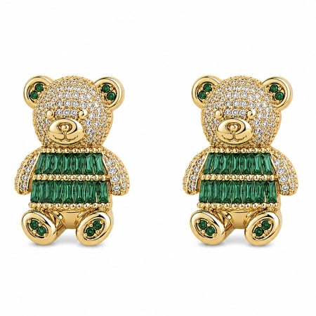 TOATE PRODUSELE - Cercei Teddy Green Sparkle