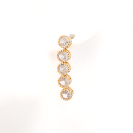 Cercei Tennis Lungi Splendor Cu Cristale Zirconia Goldie [3]