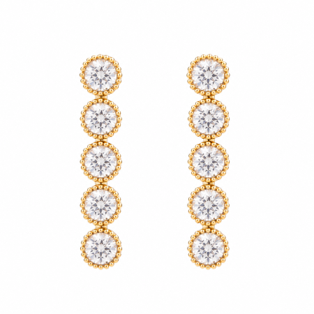 COLECȚIA TENNIS - Cercei Tennis Lungi Splendor Cu Cristale Zirconia Goldie