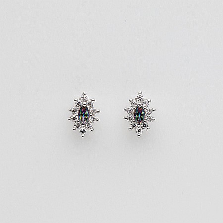 Cercei Tennis Safir Albastru-Verzui [1]