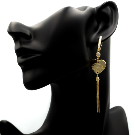 CERCEI - Cercei Tifany Cu Lanț Și Cristal Zirconia