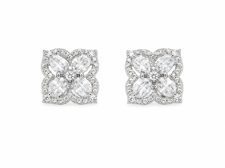 CERCEI - Cercei Tip Stud Silver Flower