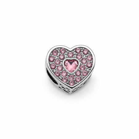 COLECȚIA TIP PANDORA - Charm Pandora Style Pink Heart