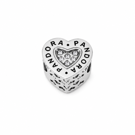 BIJUTERII - Charm Pandora Style Silver Heart