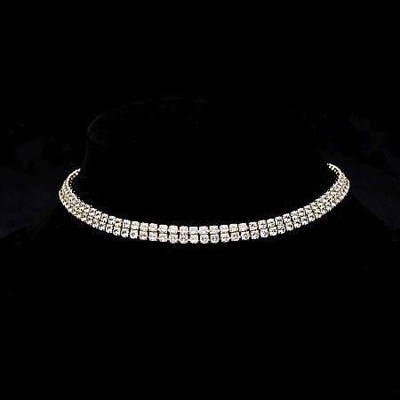Chocker Tennis Dublu Auriu [1]