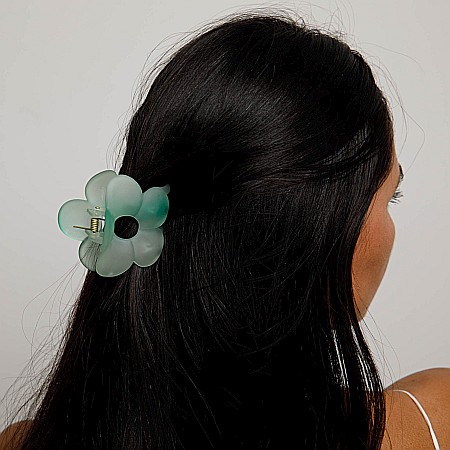 ACCESORII PĂR - Clamă De Păr Floare Verde