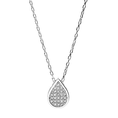 REDUCERI - Colier Argint Lacrimă, Cristale Swarovski