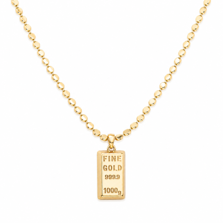 TOATE PRODUSELE - Colier Auriu Cu Pandantiv Gravat Fine Gold
