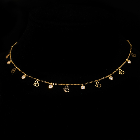 COLIERE - Colier Auriu Cu Pandantive Gold Sparkle