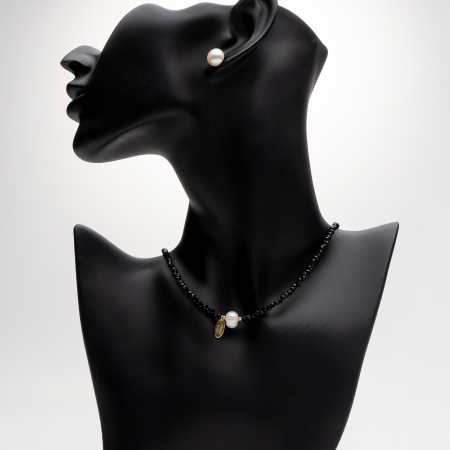 TOATE PRODUSELE - Colier Black Handmade Cu Perlă Naturală
