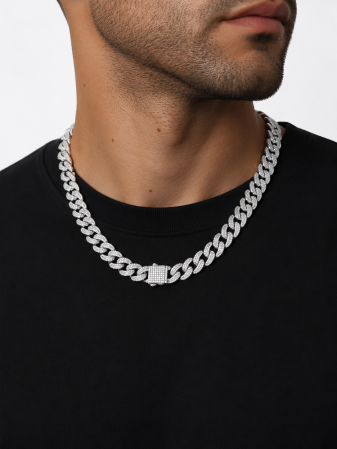 Colier Cuban Silver Unisex [2]