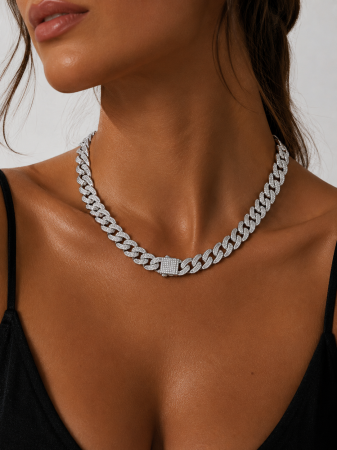 Colier Cuban Silver Unisex [1]