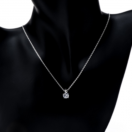 NOUTĂȚI - Colier Argintiu Diamond Look