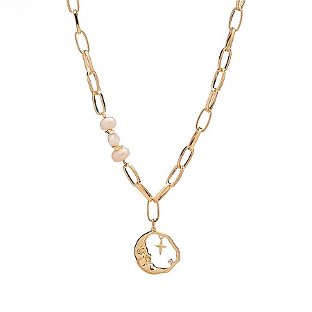 COLIERE - Colier Din Zale Și Perle De Cultură Placat Cu Aur