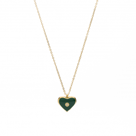Valentine's Day - Colier Inimă Verde