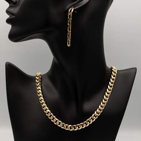 Colier Masiv Placat Cu Aur Galben Monaco [1]