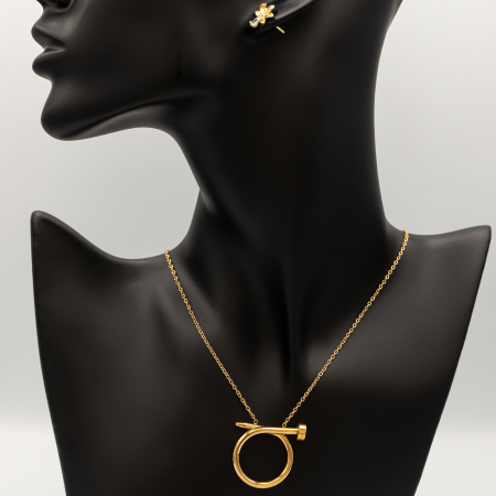 Colier Placat Cu Aur Galben Cu Pandantiv CUI [1]