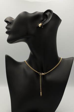 Colier Placat Cu Aur Galben Cu Pandantiv Rotund Opulent [2]