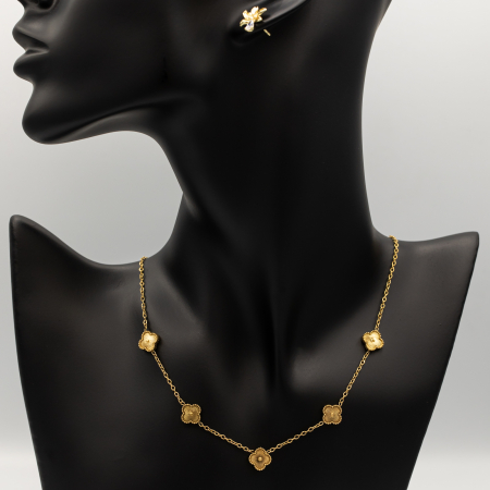 Colier Placat Cu Aur Galben Cu Pandantive Mici Alhambra [1]