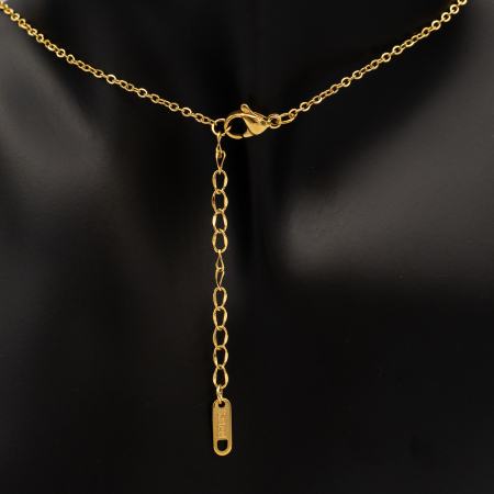 Colier Placat Cu Aur Galben Cu Pandantive Alhambra Verzi [1]