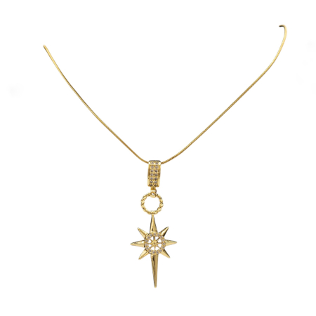COLIERE - Colier Placat Cu Aur Galben Și Pandantiv Stea