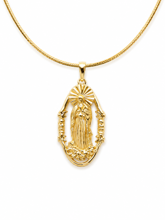CADOU - Colier Rigid Cu Pandantiv 3D Fecioara Maria
