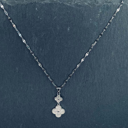 TOATE PRODUSELE - Colier Silver Double Flower