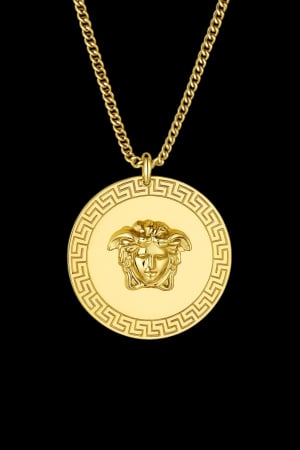 NOUTĂȚI - Colier Unisex Medusa Placat Cu Aur Galben