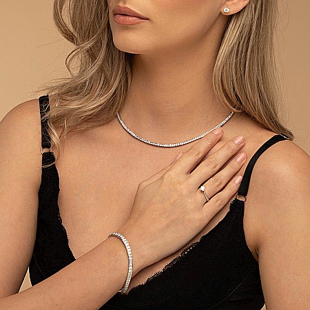 COLIERE TENNIS - Colier Tennis Din Argint 925 Diamond Look